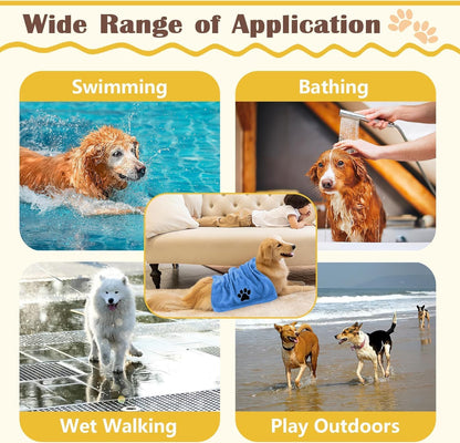 Microfiber Dog Towel 2 Pack Super Absorbent Drying Towel for Pets,75 X 35Cm