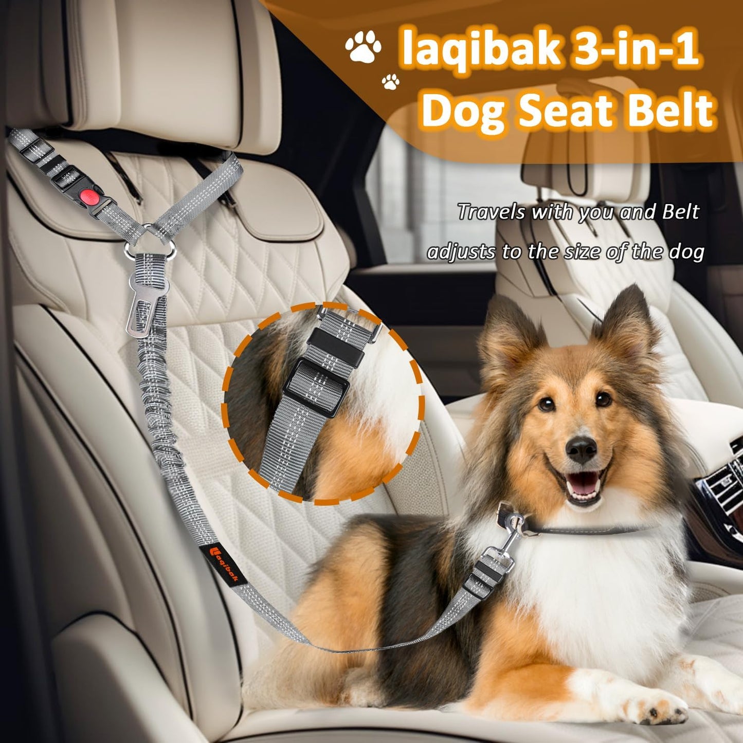 Ultimate 3-in-1 Removable Dog Seat Belt Harness for Safe Car Travel