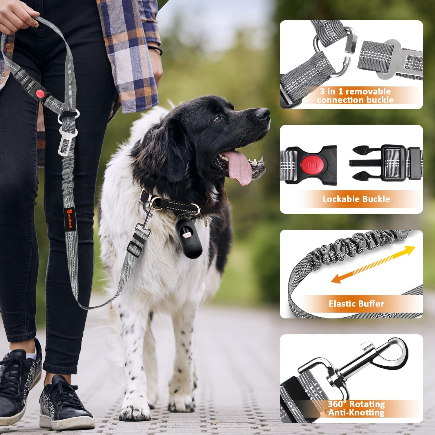 Ultimate 3-in-1 Removable Dog Seat Belt Harness for Safe Car Travel