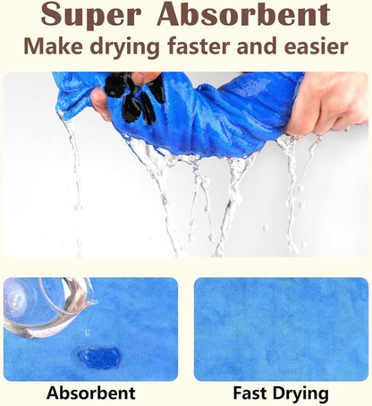 Microfiber Dog Towel 2 Pack Super Absorbent Drying Towel for Pets,75 X 35Cm